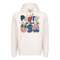Pale Pink party in the usa Premium Hoodie - MaliasSmallBusiness