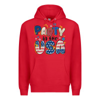 Red party in the usa Premium Hoodie - MaliasSmallBusiness