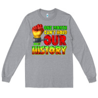 Heather Grey one month cant hold our history juneteenth Long Sleeve Tee - texasbilliewilder