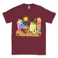 Burgundy summer drinks coffee cups Classic Tee - texasbilliewilder
