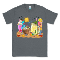 Charcoal Heather summer drinks coffee cups Classic Tee - texasbilliewilder