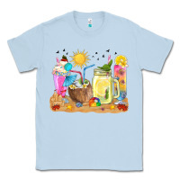 Dusty Blue summer drinks coffee cups Classic Tee - texasbilliewilder