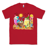 Red summer drinks coffee cups Classic Tee - texasbilliewilder