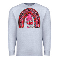 Heather Grey valentines gnomies rainbow Premium Sweatshirt - JahusDesignShop