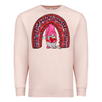 Pale Pink valentines gnomies rainbow Premium Sweatshirt - JahusDesignShop
