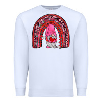 White valentines gnomies rainbow Premium Sweatshirt - JahusDesignShop