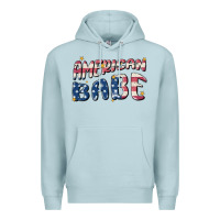 Blue Mist American babe Premium Hoodie - MaliasSmallBusiness