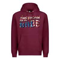 Burgundy American babe Premium Hoodie - MaliasSmallBusiness