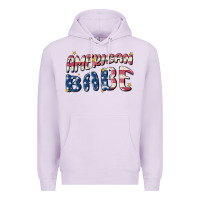 Lilac American babe Premium Hoodie - MaliasSmallBusiness