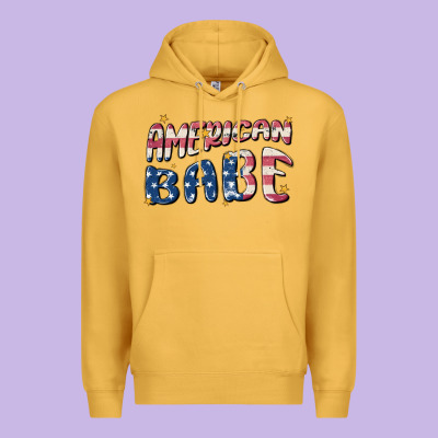 American Babe Premium Hoodie Designed By Maliassmallbusiness