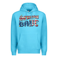 Ocean Blue American babe Premium Hoodie - MaliasSmallBusiness