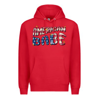 Red American babe Premium Hoodie - MaliasSmallBusiness