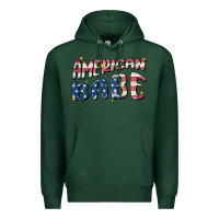 Sports Green American babe Premium Hoodie - MaliasSmallBusiness