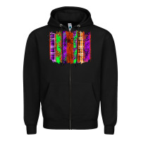 Black Halloween Brushstrokes Zipper Hoodie - texasbilliewilder
