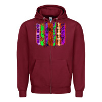 Burgundy Halloween Brushstrokes Zipper Hoodie - texasbilliewilder