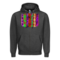 Charcoal Heather Halloween Brushstrokes Zipper Hoodie - texasbilliewilder