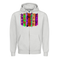 Dove Grey Halloween Brushstrokes Zipper Hoodie - texasbilliewilder