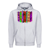 Heather Grey Halloween Brushstrokes Zipper Hoodie - texasbilliewilder