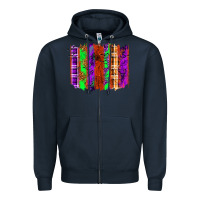 Navy Halloween Brushstrokes Zipper Hoodie - texasbilliewilder