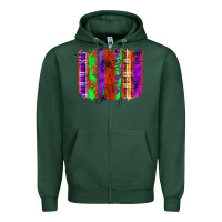 Sports Green Halloween Brushstrokes Zipper Hoodie - texasbilliewilder