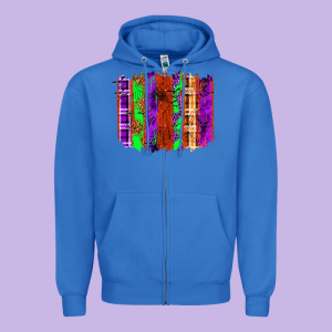 Halloween Brushstrokes Zipper Hoodie Designed By Texasbilliewilder