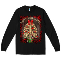 Black Happy Horrordays Long Sleeve Tee - RanaPortraitStore