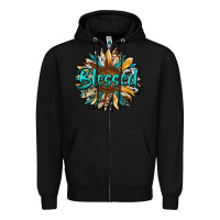 Black blessed sunflower Zipper Hoodie - RanaPortraitStore