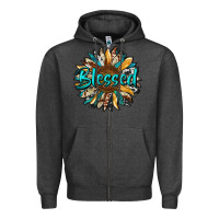Charcoal Heather blessed sunflower Zipper Hoodie - RanaPortraitStore