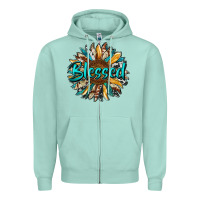 Seafoam blessed sunflower Zipper Hoodie - RanaPortraitStore