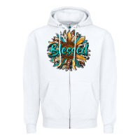 White blessed sunflower Zipper Hoodie - RanaPortraitStore