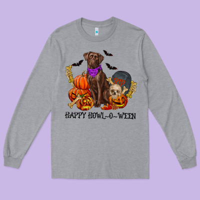 Long Sleeve Tee Happy howl o ween
