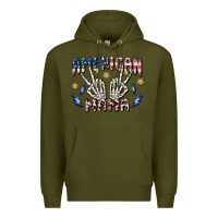 Army Green american mama Premium Hoodie - MaliasSmallBusiness