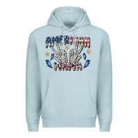 Blue Mist american mama Premium Hoodie - MaliasSmallBusiness