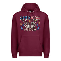 Burgundy american mama Premium Hoodie - MaliasSmallBusiness