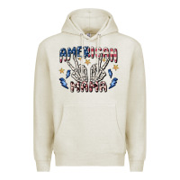 Oatmeal Heather american mama Premium Hoodie - MaliasSmallBusiness