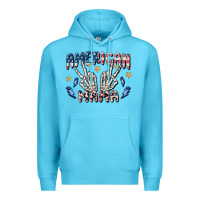 Ocean Blue american mama Premium Hoodie - MaliasSmallBusiness