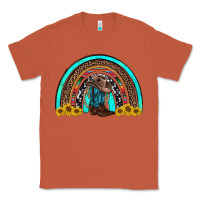 Copper western cowboy boots sunflowers rainbow Classic Tee - RanaPortraitStore