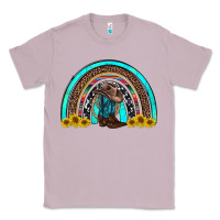 Lilac western cowboy boots sunflowers rainbow Classic Tee - RanaPortraitStore