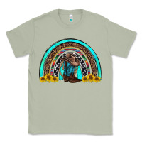 Matcha western cowboy boots sunflowers rainbow Classic Tee - RanaPortraitStore