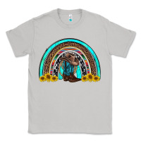 Western Cowboy Boots Sunflowers Rainbow Classic Tee | Teevron