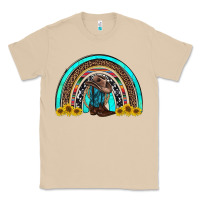 Mushroom western cowboy boots sunflowers rainbow Classic Tee - RanaPortraitStore