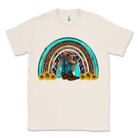 Natural western cowboy boots sunflowers rainbow Classic Tee - RanaPortraitStore