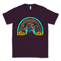 Plum western cowboy boots sunflowers rainbow Classic Tee - RanaPortraitStore