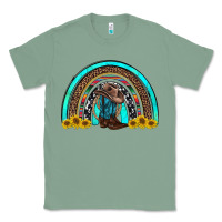 Sage western cowboy boots sunflowers rainbow Classic Tee - RanaPortraitStore
