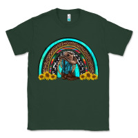 Sports Green western cowboy boots sunflowers rainbow Classic Tee - RanaPortraitStore