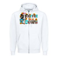 White coffee then cows Zipper Hoodie - Zillion Design Studio
