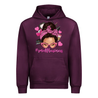Mauve Wine small business messy bun Urban Hoodie - NancyCooperArtShop