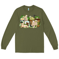 Army Green sheep coffee cups Long Sleeve Tee - Zillion Design Studio