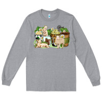 Heather Grey sheep coffee cups Long Sleeve Tee - Zillion Design Studio