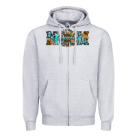 Heather Grey blessed mom Zipper Hoodie - RanaPortraitStore